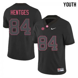 NCAA Youth Alabama Crimson Tide #84 Hale Hentges Stitched College Nike Authentic Black Football Jersey KB17T50WU